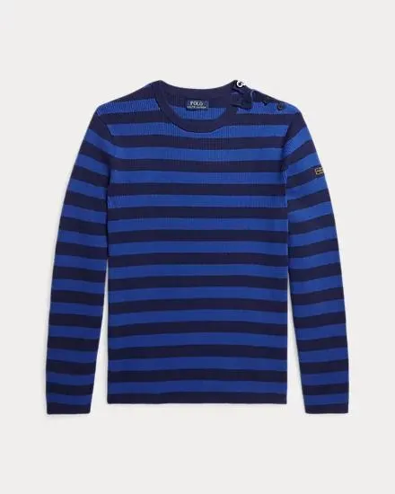 Striped Rib-Knit Cotton-Cashmere Jumper