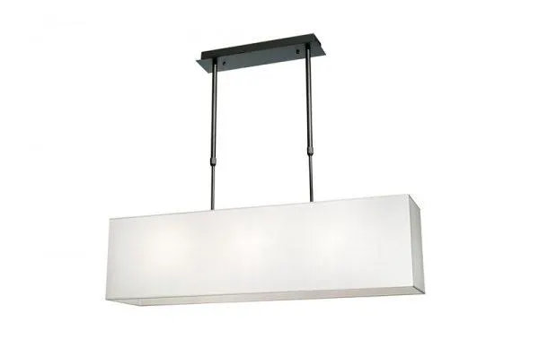 Taklampe Aruba B110cm Firkant sort hvit skjerm