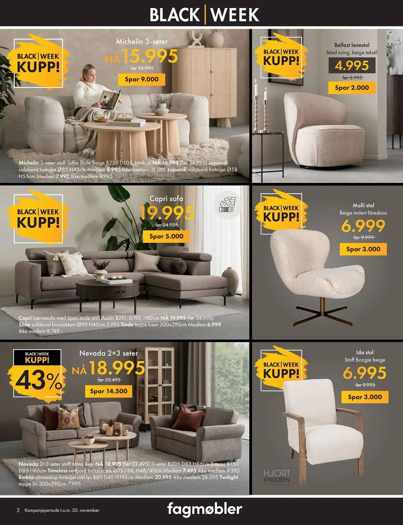 Fagmøbler kundeavis fra 1. november til 30. november 2025 - kundeavisside 2