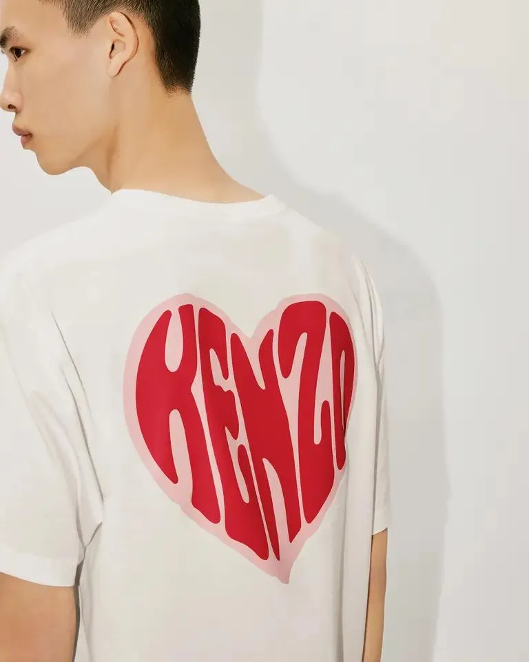 Kenzo Heart Oversize T-Shirt Off White