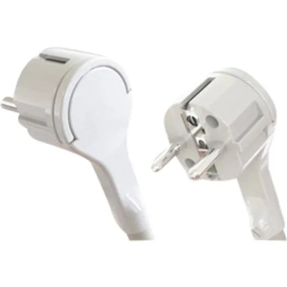 Namron Støpsel flat mini m/jord hvit