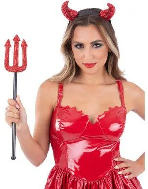 Djevelhorn Hårbøyle og Djevelgaffel med Glitrende Stener