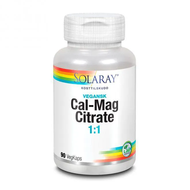 Solaray kalsium-magnesium 1:1 90 kapsler