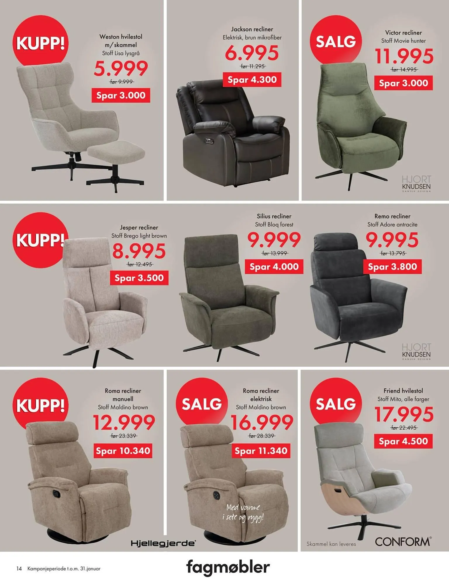 Fagmøbler kundeavis fra 1. januar til 1. februar 2026 - kundeavisside 14