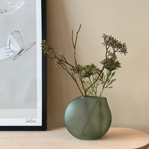 Glassvase Grønn 19 cm