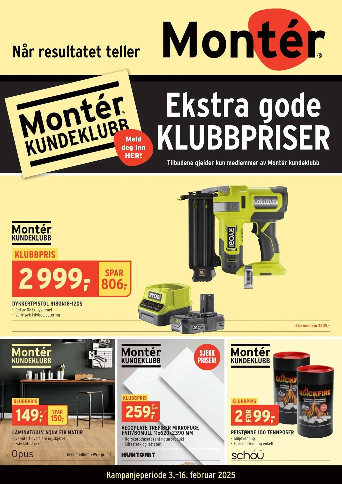 Montér Kundeavis fra 1. februar til 16. februar 2025 - kundeavisside 1