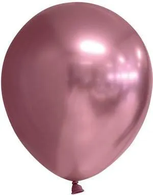 10 stk 30 cm - Rosa Glossy Mirror Ballonger