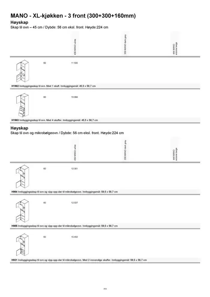 kvik kjøkken Prisliste. fra 1. januar til 31. desember 2025 - kundeavisside 313