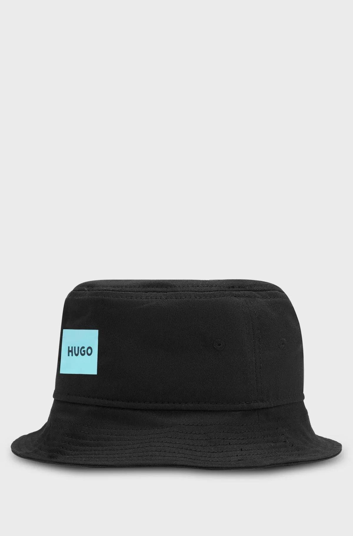 Cotton-twill bucket hat with logo label