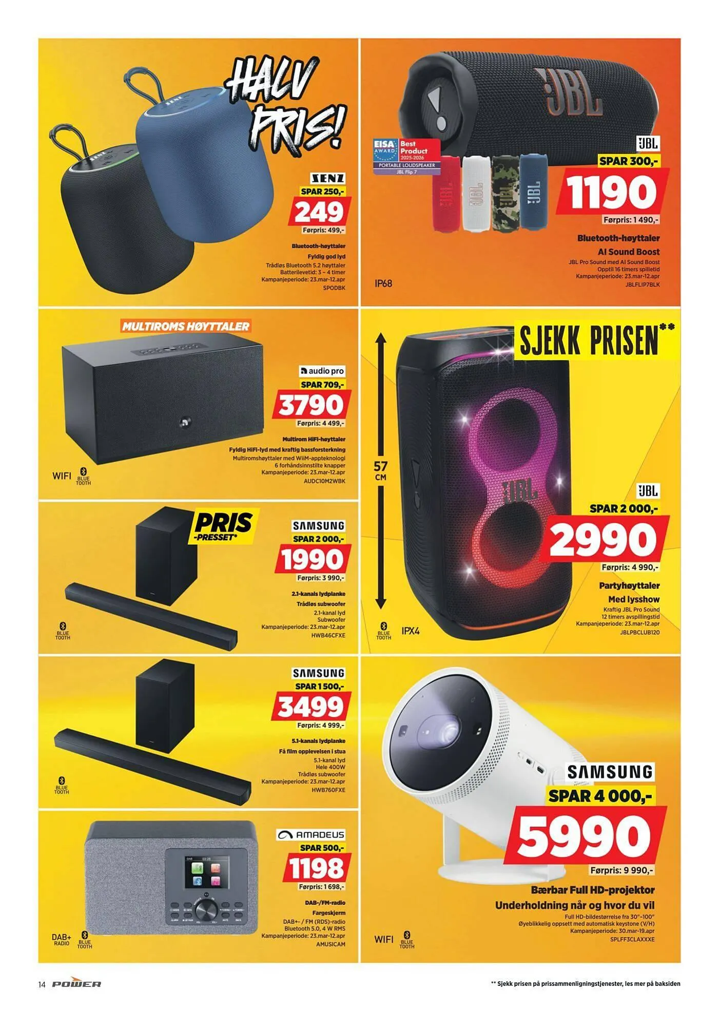 POWER kundeavis fra 30. mars til 7. april 2026 - kundeavisside 14