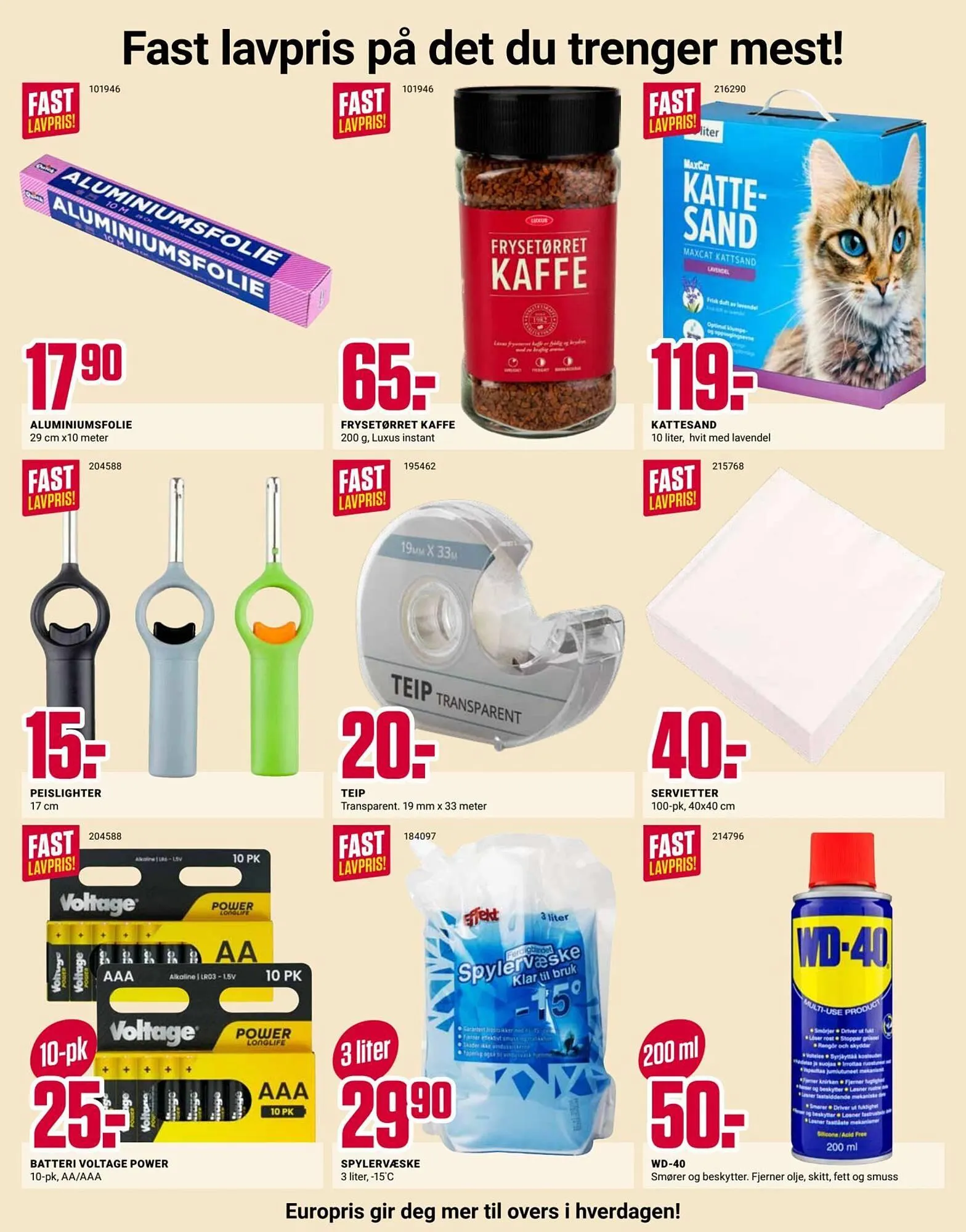 Europris kundeavis fra 23. februar til 1. mars 2026 - kundeavisside 12