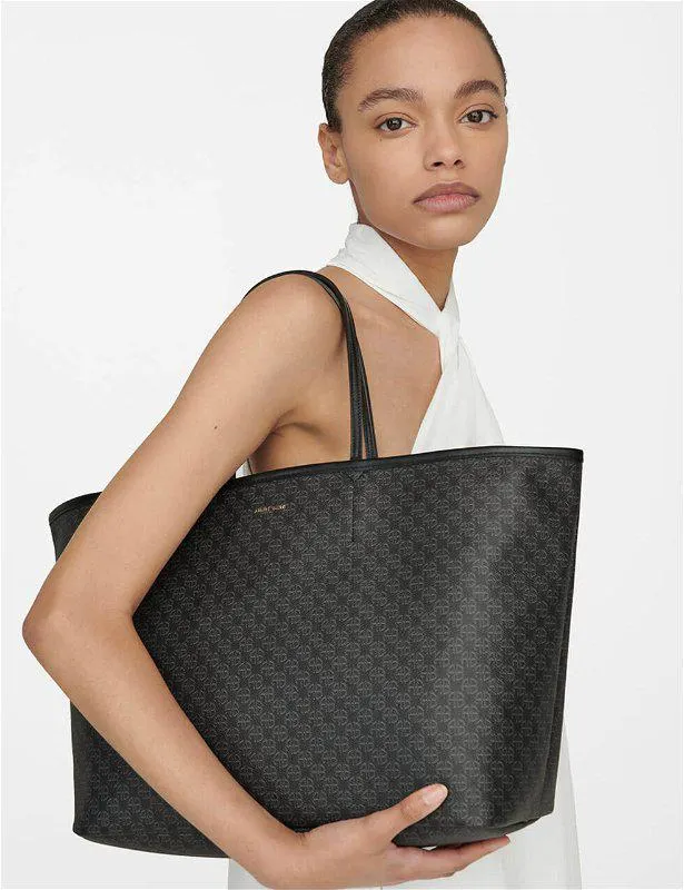 Emma tote monogram svart veske