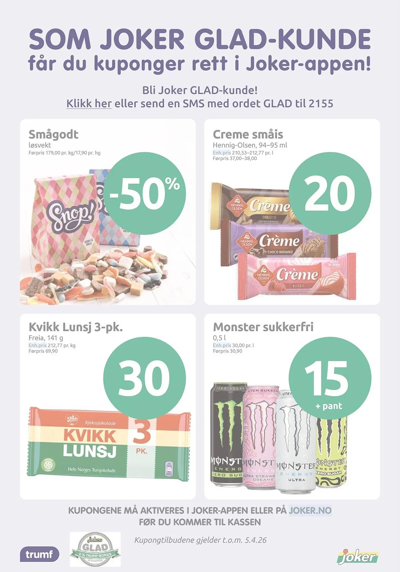 Joker kundeavis fra 29. mars til 5. april 2026 - kundeavisside 26