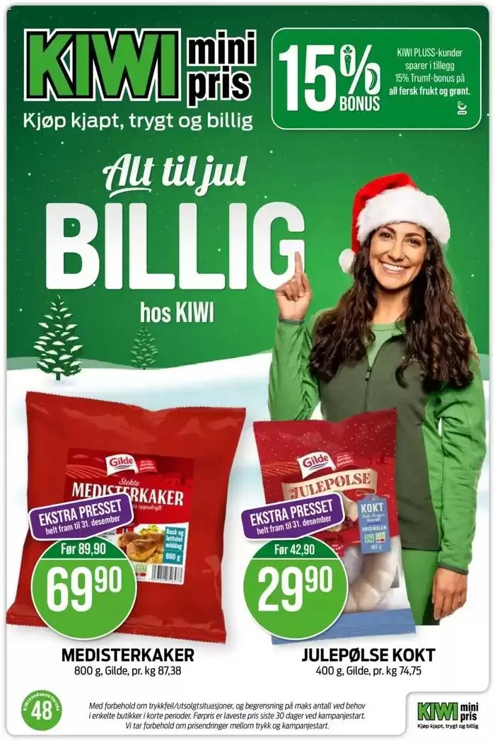 Kiwi Kundeavis fra 25. november til 1. desember 2024 - kundeavisside 1