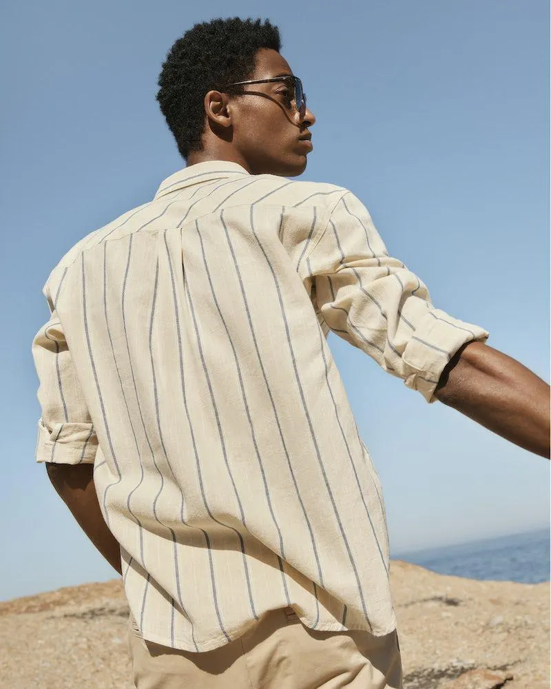 Langermet linskjorte i avslappet passform