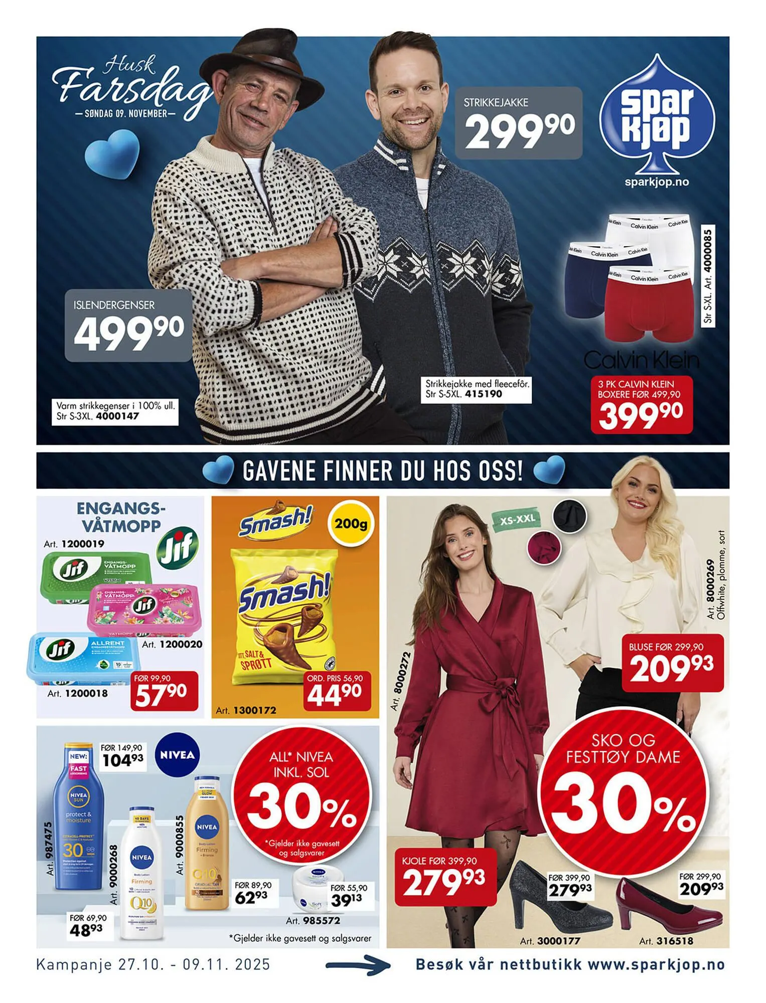 Sparkjøp kundeavis fra 27. oktober til 9. november 2025 - kundeavisside 1