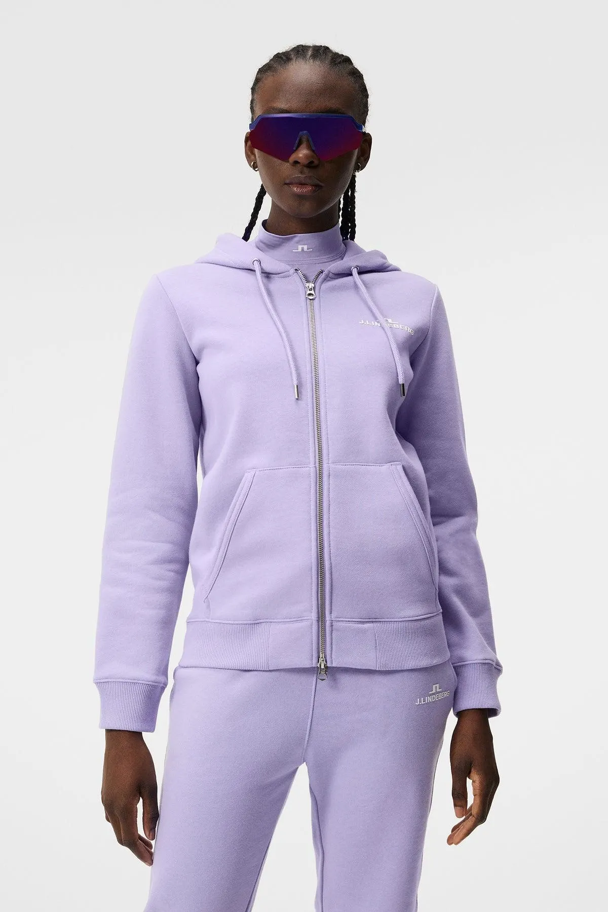 W Alpha Zip Hood Sweet Lavender