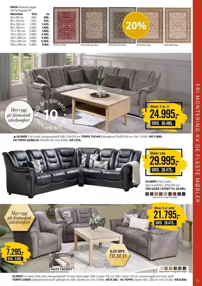 Gratis frakt og montering fra 28. februar til 14. mars 2025 - kundeavisside 15