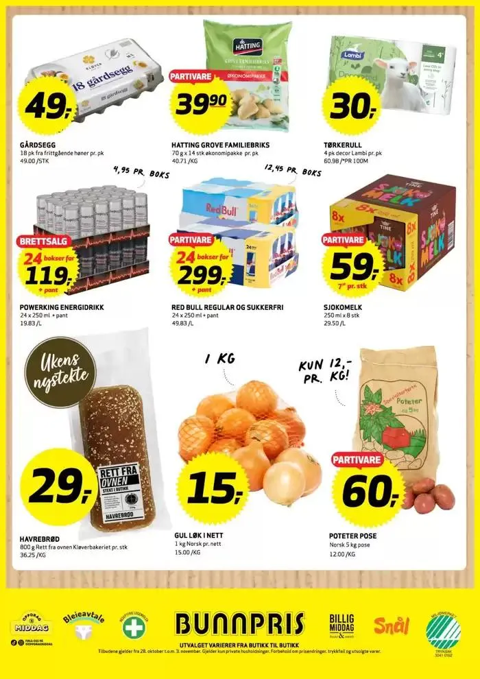 Bunnpris Kundeavis fra 28. oktober til 11. november 2024 - kundeavisside 9