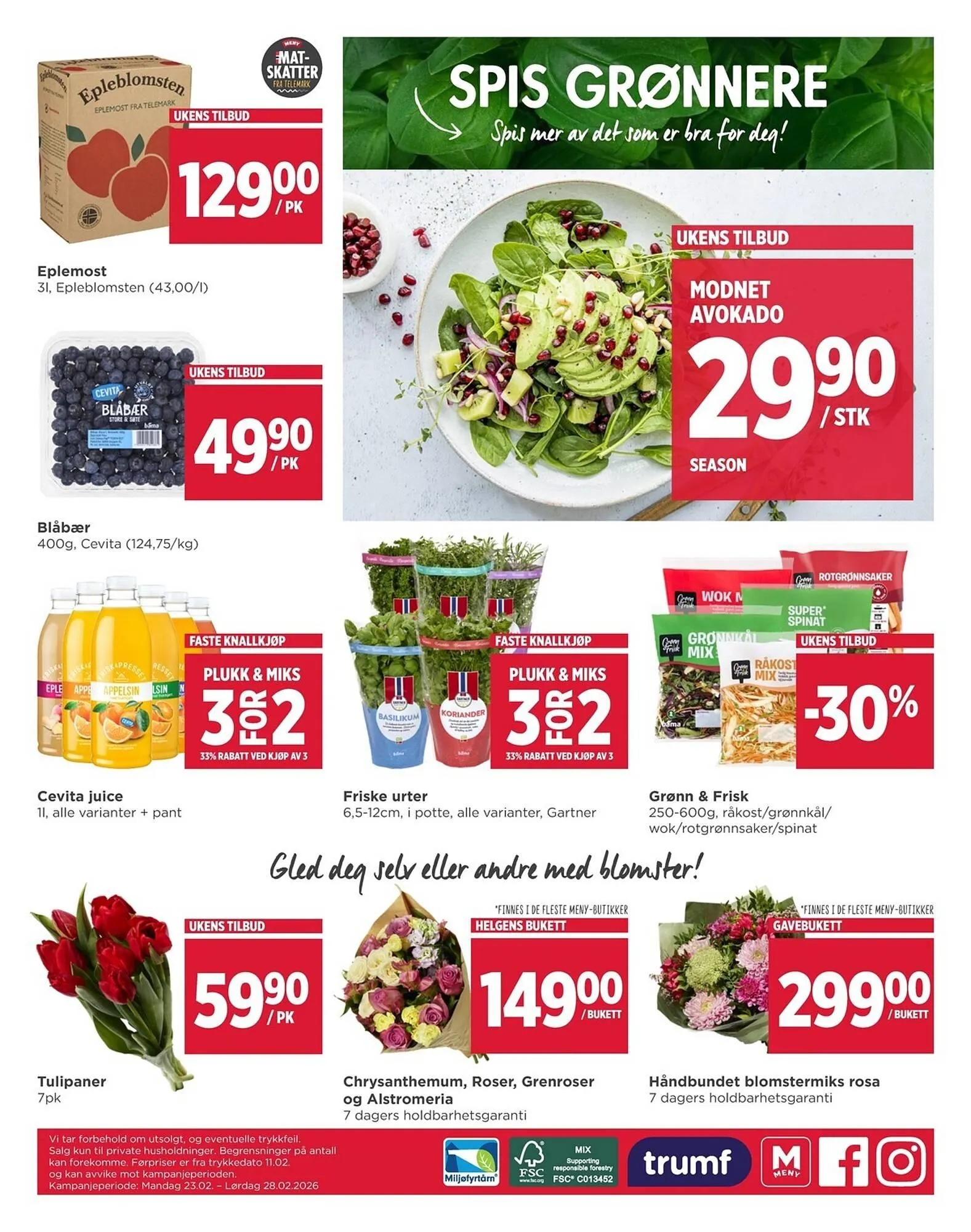 Meny kundeavis fra 23. februar til 28. februar 2026 - kundeavisside 6