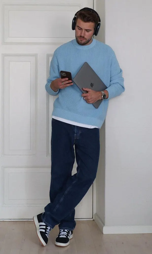 Washed Rib strikkegenser