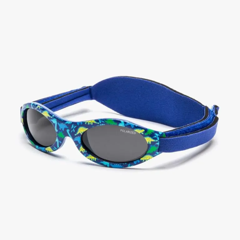 Premium solbriller til baby, darkblue, dino