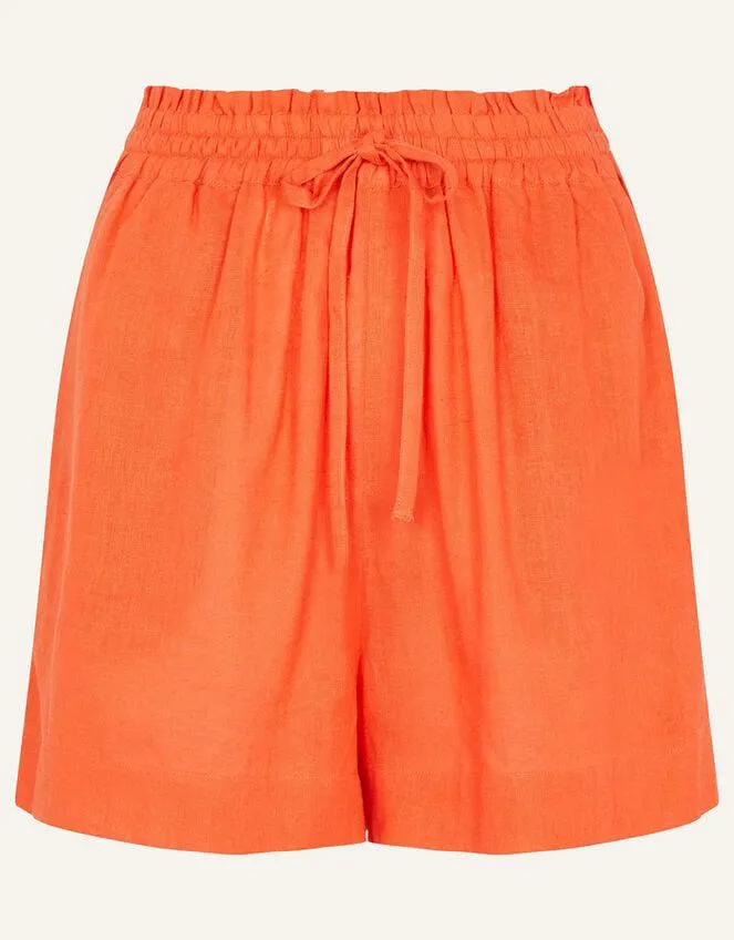 Tie Waist Shorts with LENZING™ ECOVERO™ Orange