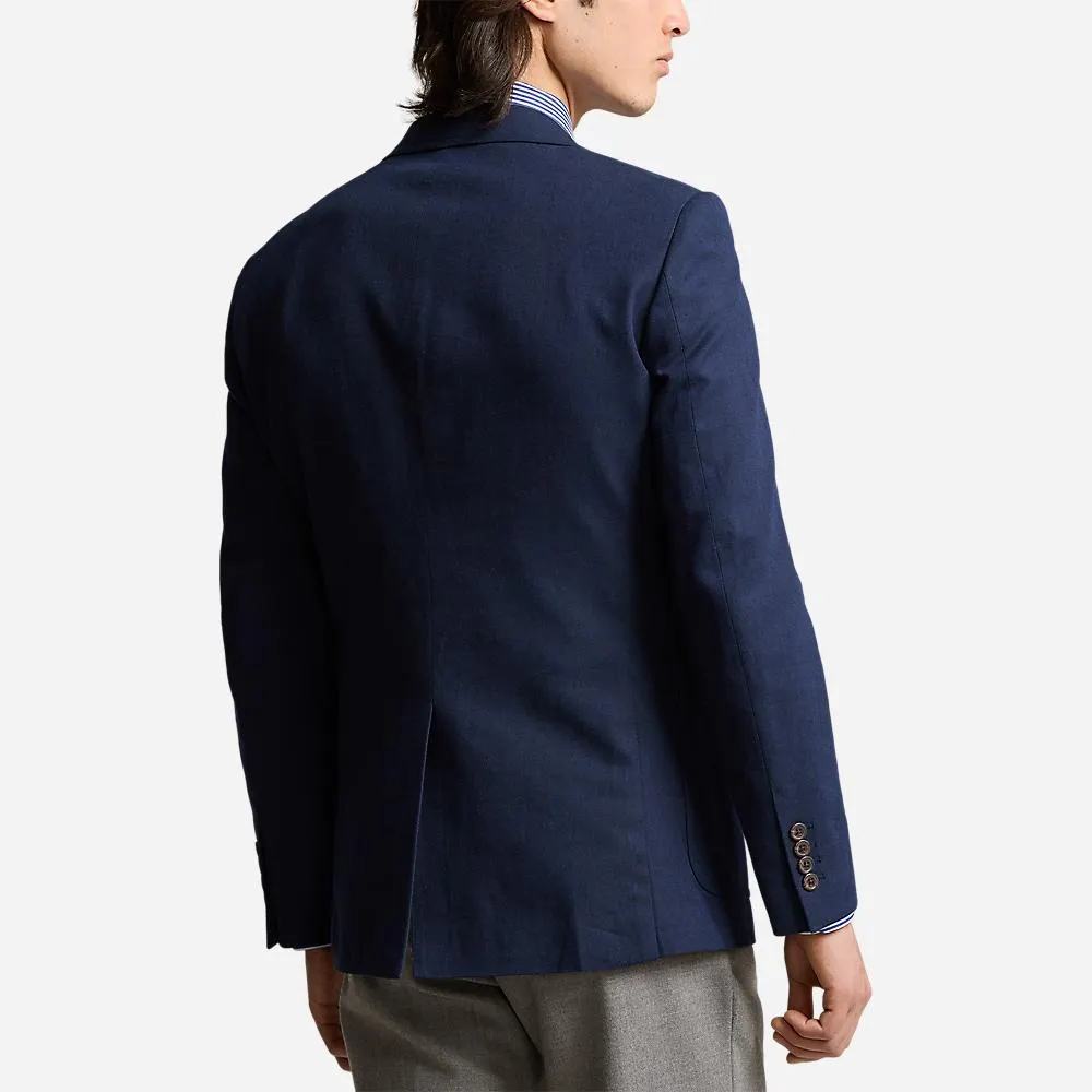 Polo Modern Herringbone Tweed Sport Coat - Navy