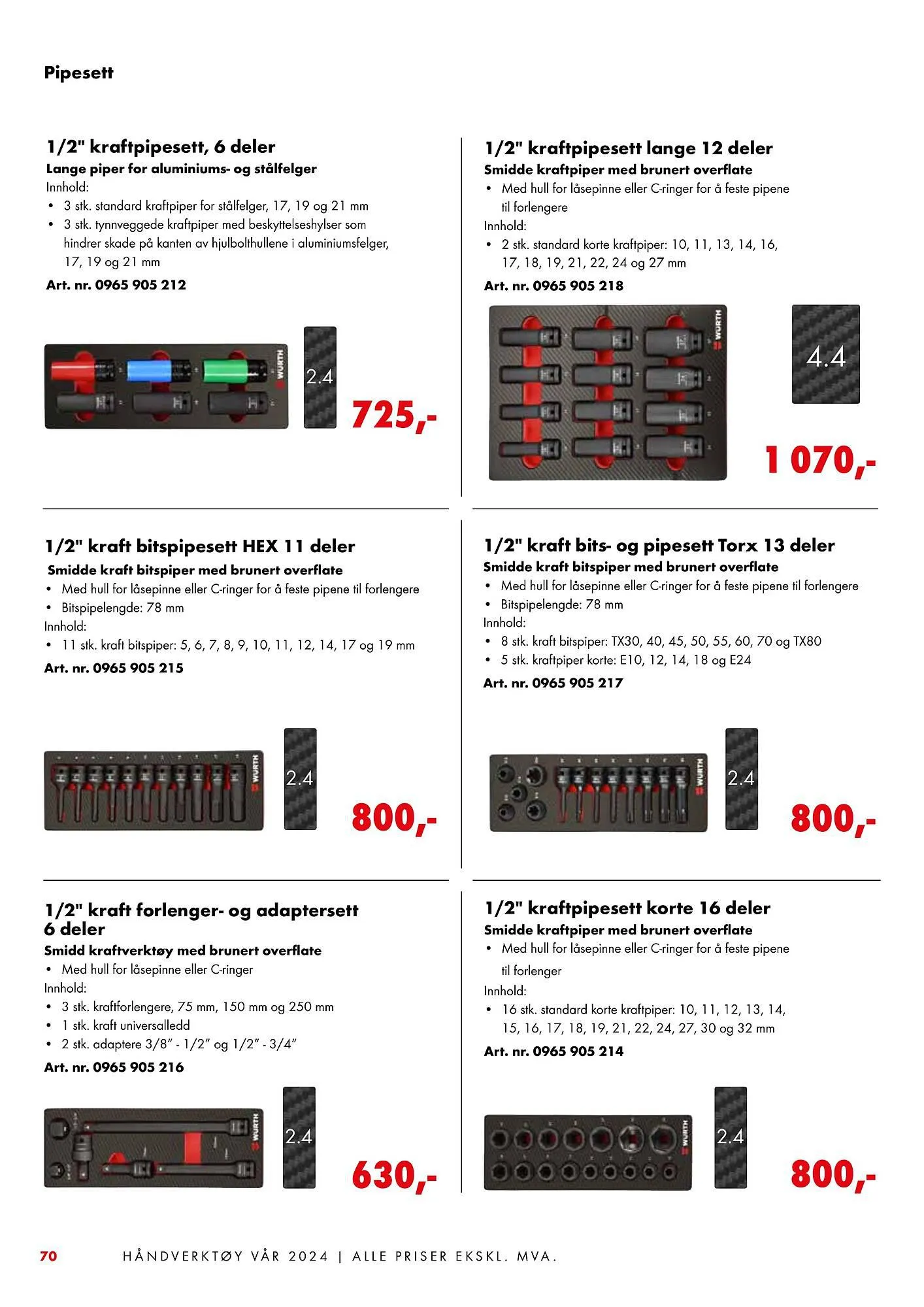 Würth Kundeavis fra 5. februar til 2. juni 2024 - kundeavisside 70