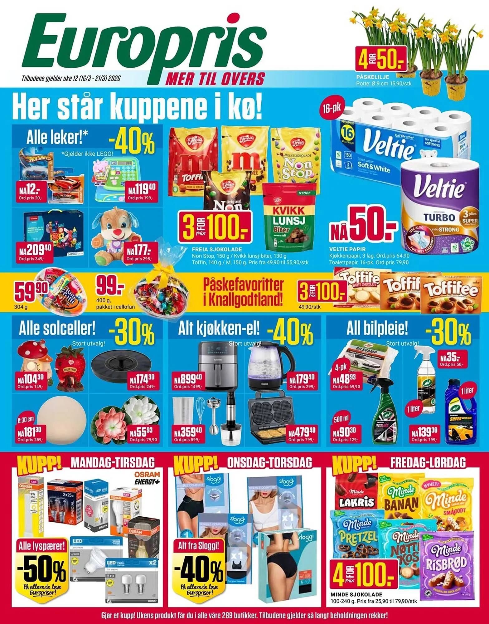 Europris kundeavis fra 16. mars til 21. mars 2026 - kundeavisside 1