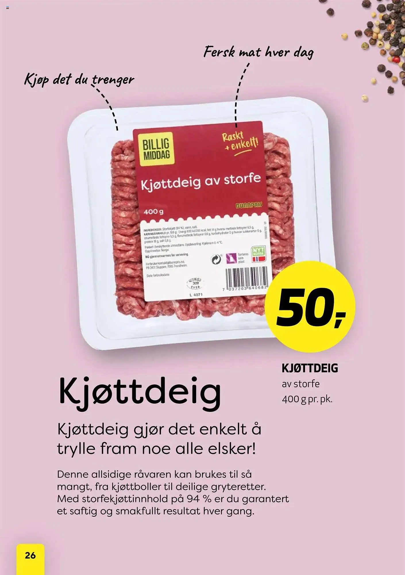 Bunnpris kundeavis fra 21. oktober til 18. desember 2025 - kundeavisside 26