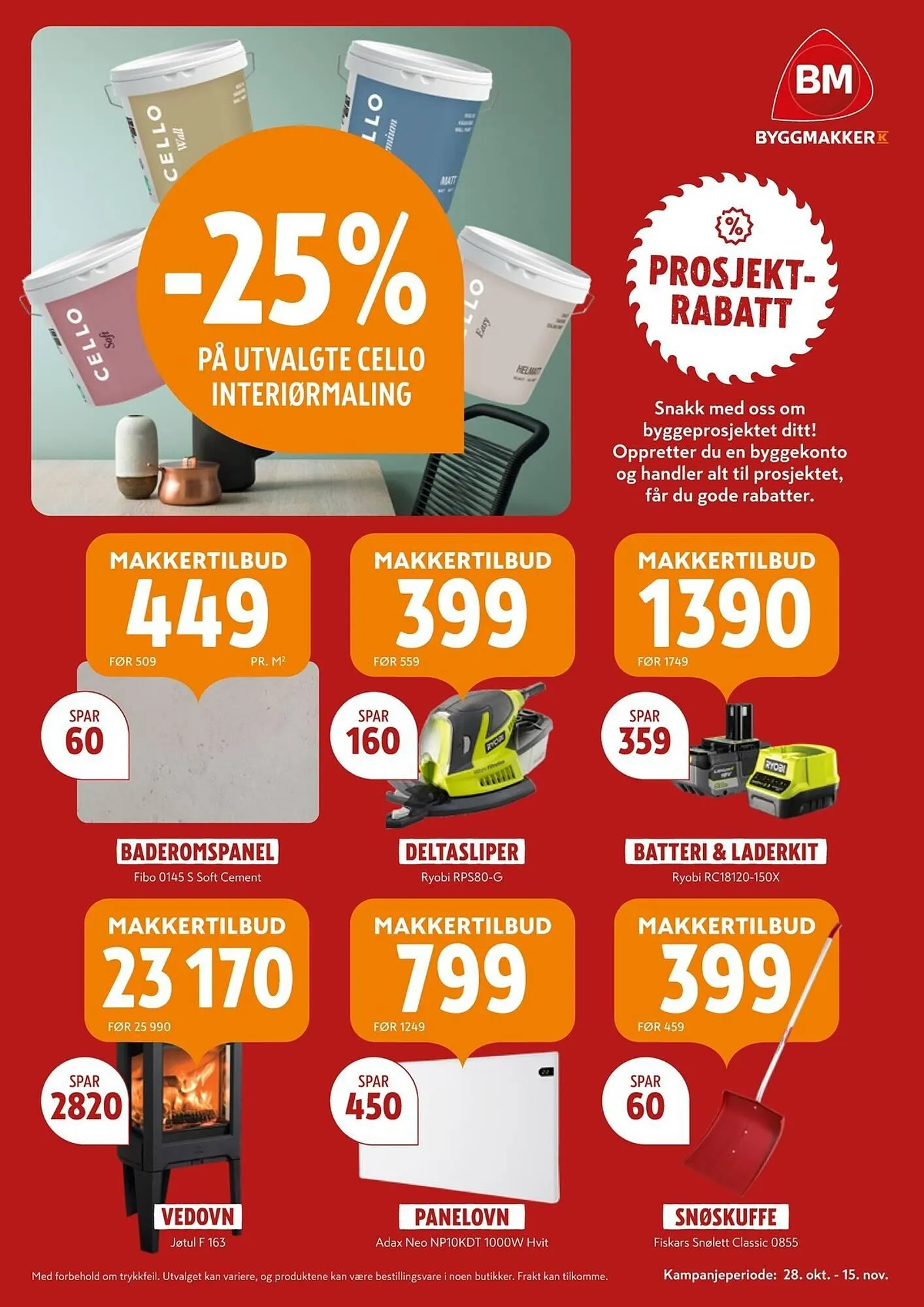 Byggmakker kundeavis fra 28. oktober til 15. november 2025 - kundeavisside 2