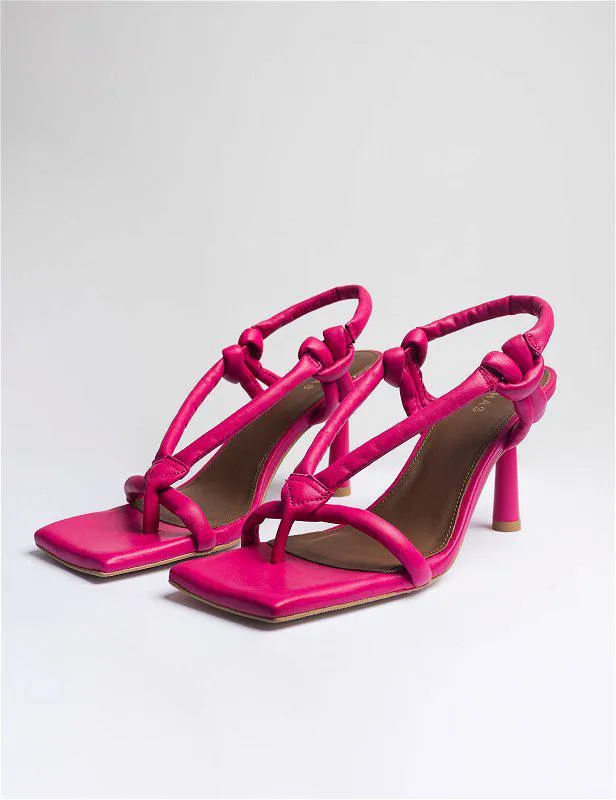 Sheila Leather Sandals Magenta