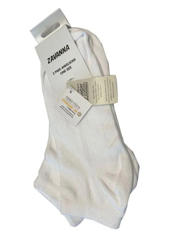 Ankelsokk bomull 2 par