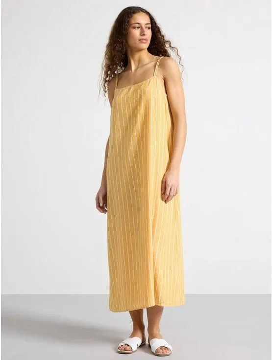 Maxikjole i linblanding