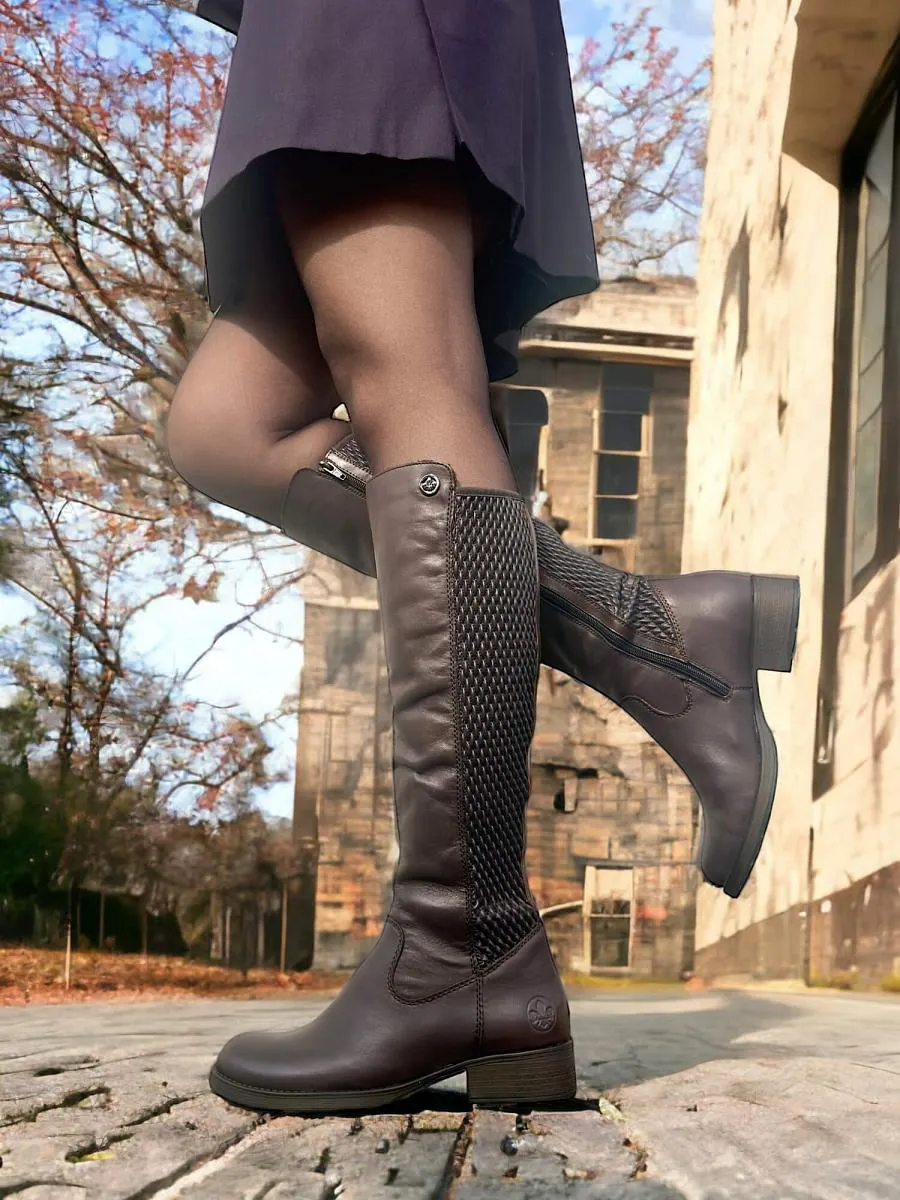 Brown Elastic Boots Varmfòret