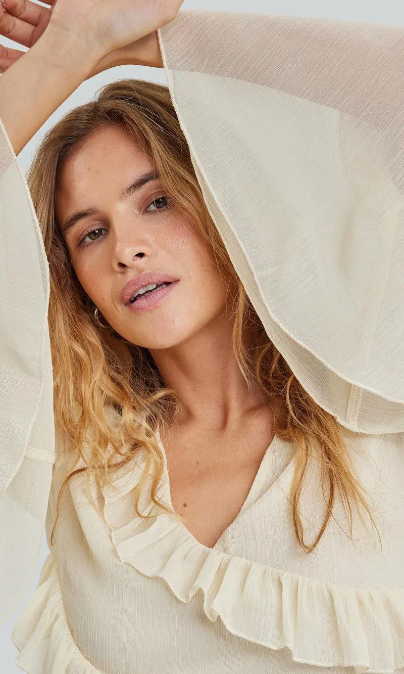 Lavender volang bluse