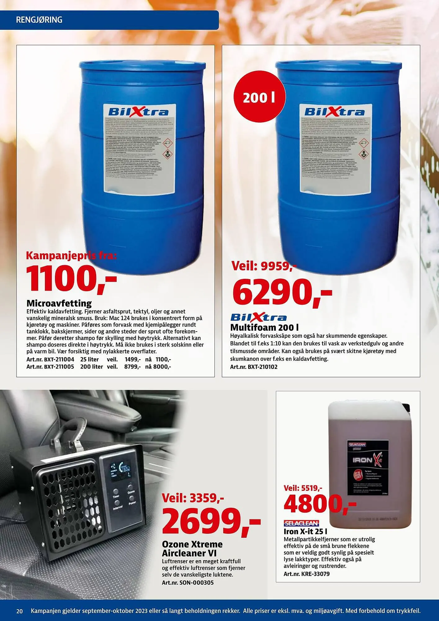Bilxtra Kundeavis fra 2. september til 31. oktober 2023 - kundeavisside 20