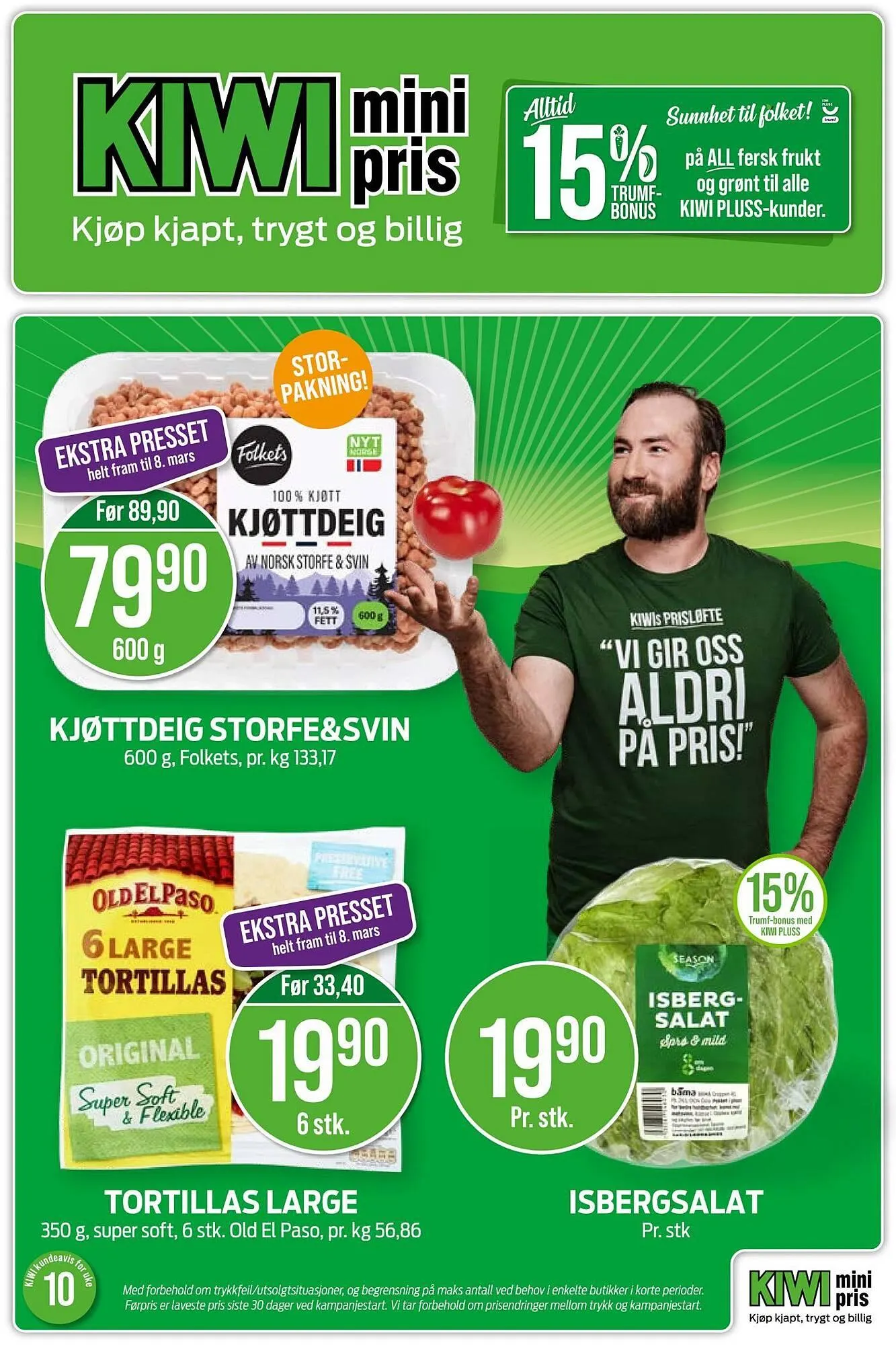 Kiwi kundeavis fra 2. mars til 9. mars 2026 - kundeavisside 1