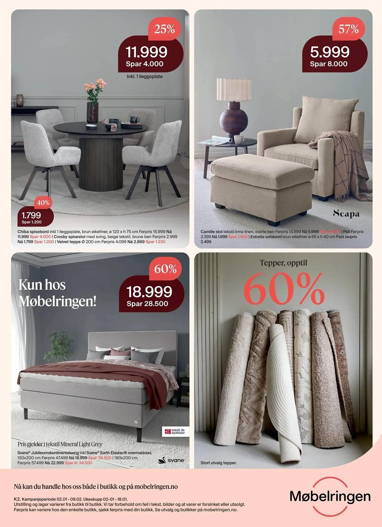 Møbelringen kundeavis fra 2. januar til 10. februar 2026 - kundeavisside 16
