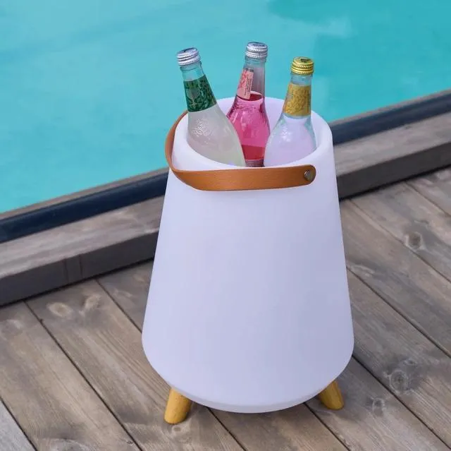 Vinkjøler LED med høyttaler 38cm RGB