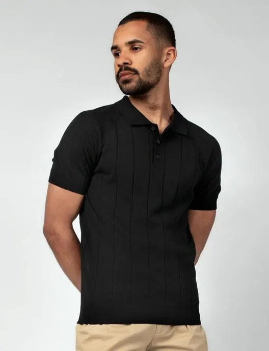 Delta Rib Polo Black