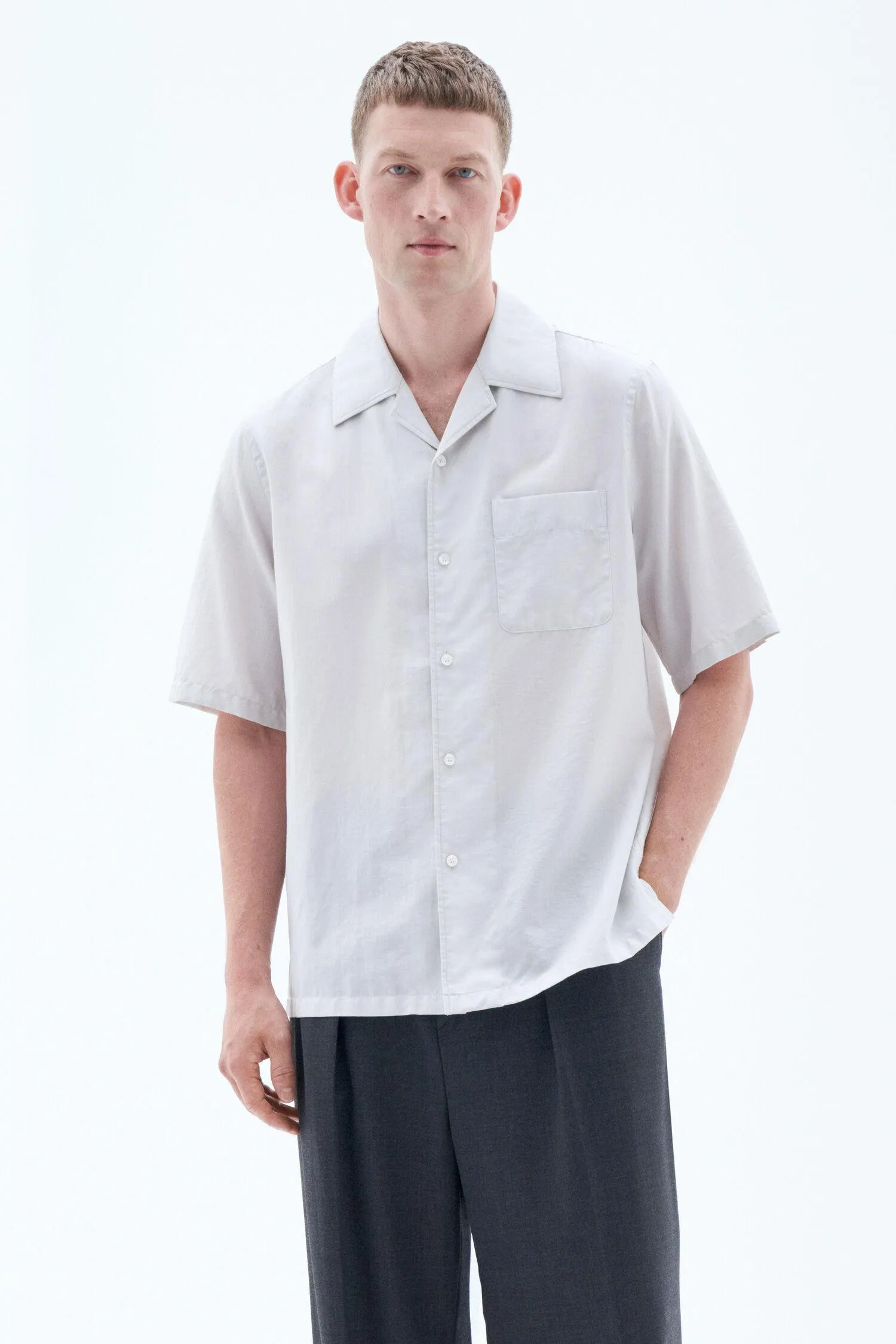 Resort Short Sleeve Shirt Stone Grey