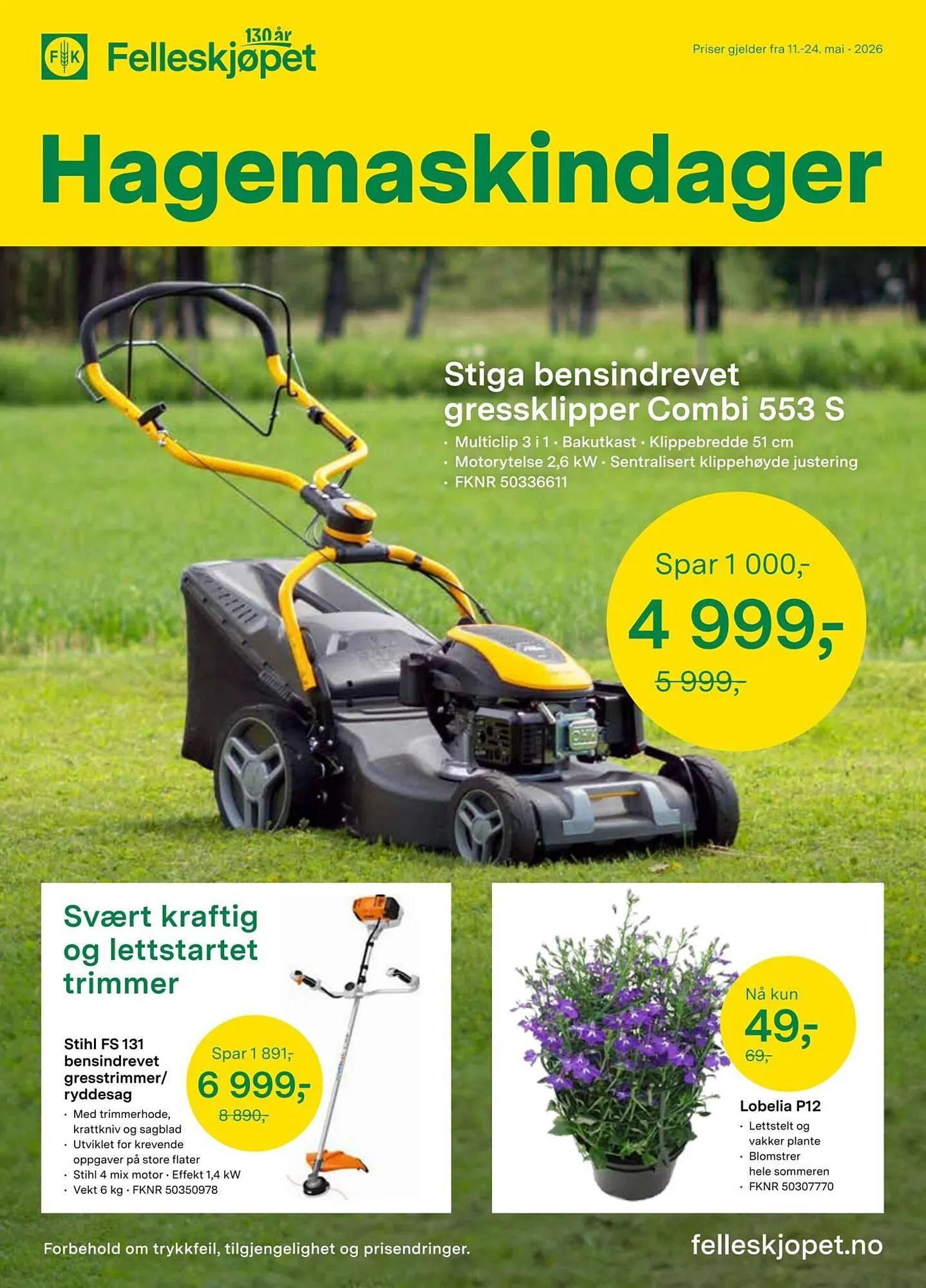 Felleskjøpet kundeavis fra 11. mai til 25. mai 2026 - kundeavisside 1