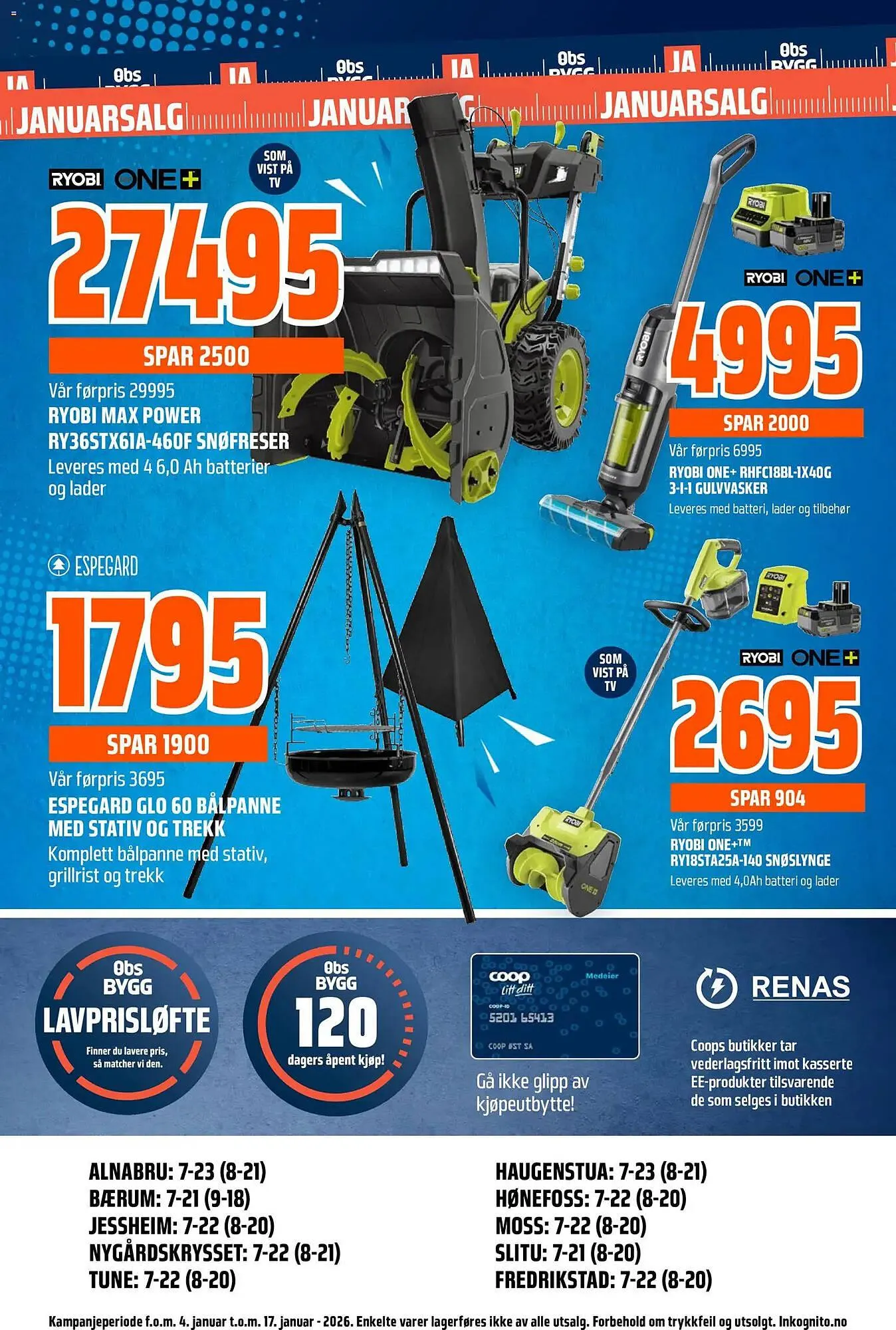 Obs Bygg kundeavis fra 4. januar til 17. januar 2026 - kundeavisside 16