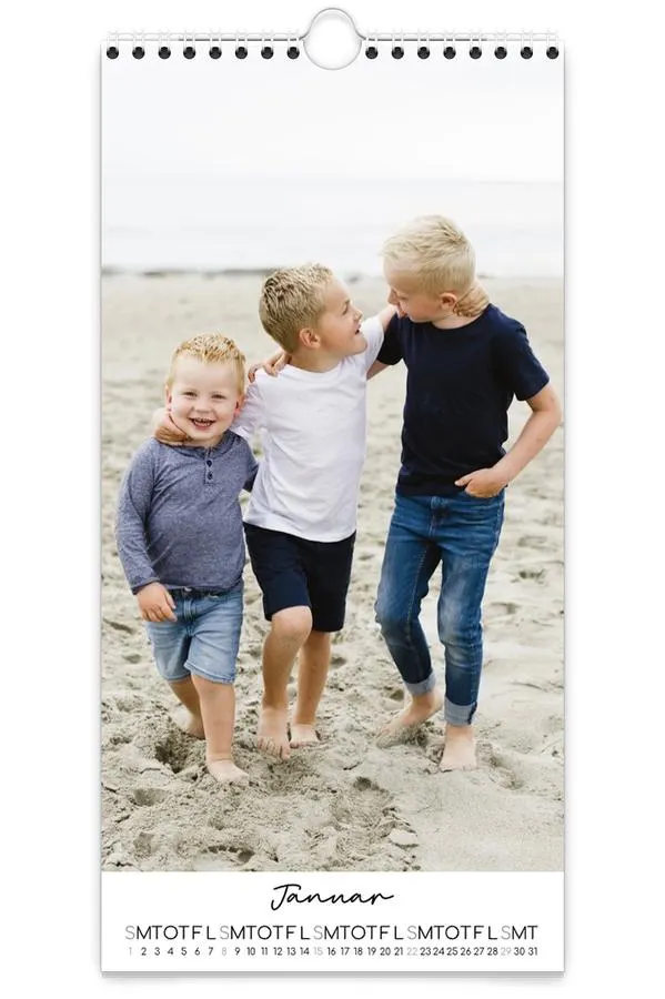 Veggkalender | Smal | Skrift hvit 1