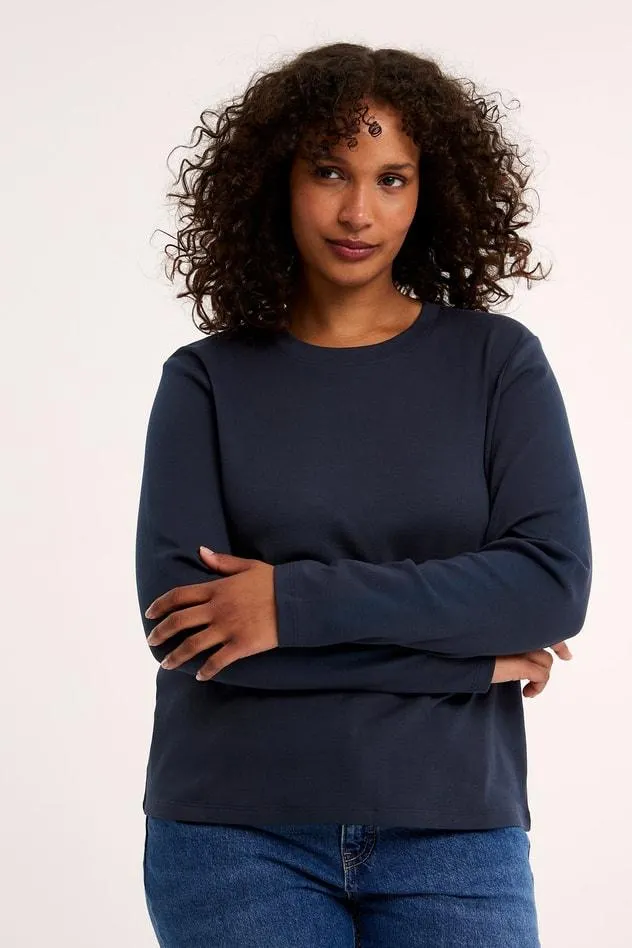 Enkel topp med lange ermer