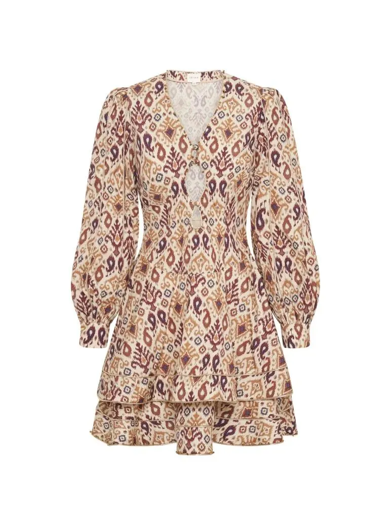 Aragon Mini Dress – Flerfarget