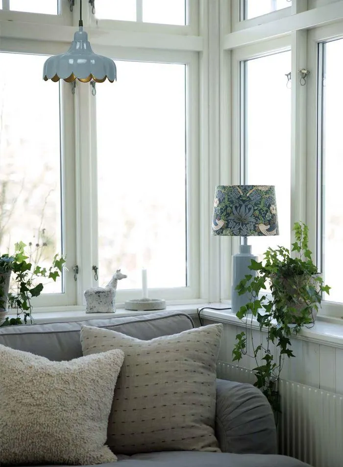 Wells vinduspendel Ø24 - denim/gull