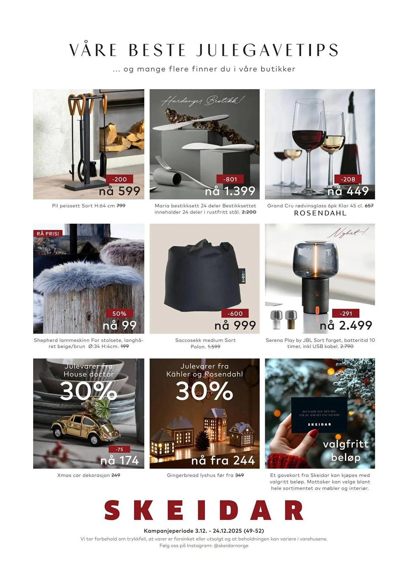 Skeidar kundeavis fra 3. desember til 25. desember 2025 - kundeavisside 26